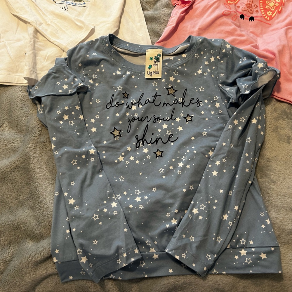 Assorted girls shirts perfect for any season. Three for the price of one.